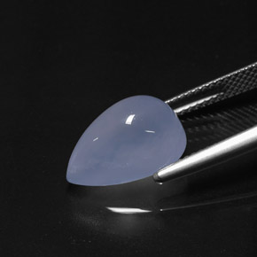 Calcedônia azul natural 6,09ct, transparente, transparente/translúcido