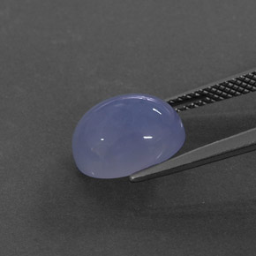 Calcedônia azul natural 4,35ct, transparente, transparente/translúcido