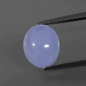 Calcedônia azul natural 3,77ct, transparente, transparente/translúcido