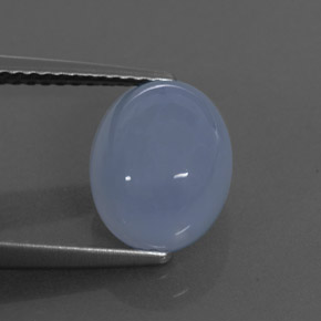 Calcedônia azul natural 3,46ct, transparente, transparente/translúcido