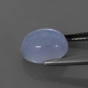 Calcedônia azul natural 3,46ct, transparente, transparente/translúcido