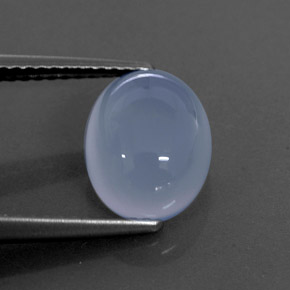 Calcedônia azul natural 3,42ct, transparente, transparente/translúcido