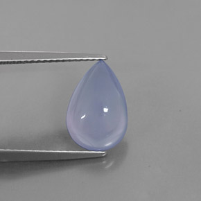Calcedônia azul natural 2,49ct, transparente, transparente/translúcido