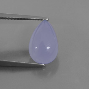 Calcedônia azul natural 3,40ct, transparente, transparente/translúcido