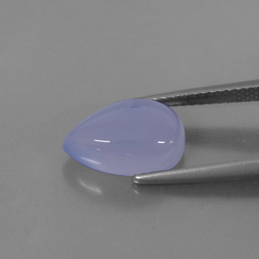 Calcedônia azul natural 3,40ct, transparente, transparente/translúcido