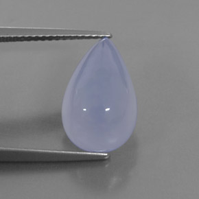 Calcedônia azul natural 5,28ct, transparente, transparente/translúcido