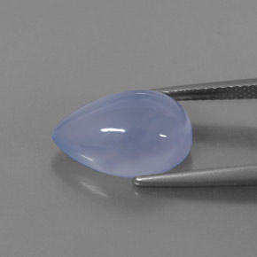 Calcedônia azul natural 5,21ct, transparente, transparente/translúcido