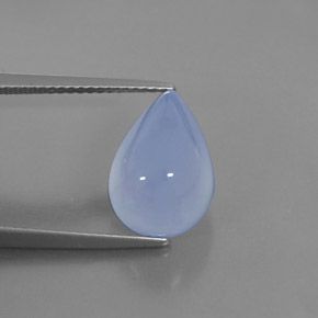 Calcedônia azul natural 5,58ct, transparente, transparente/translúcido