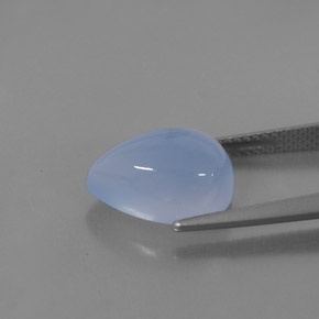 Calcedônia azul natural 5,58ct, transparente, transparente/translúcido
