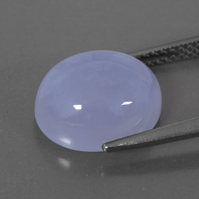 Calcedônia azul natural 5,36ct, transparente, transparente/translúcido