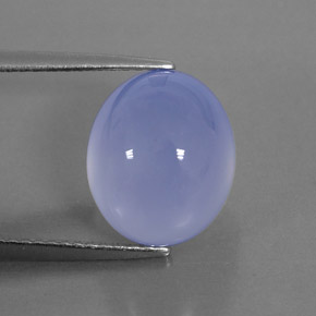 Calcedônia azul natural 6,71ct, transparente, transparente/translúcido