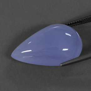 Calcedônia azul natural 23,58ct, transparente, transparente/translúcido