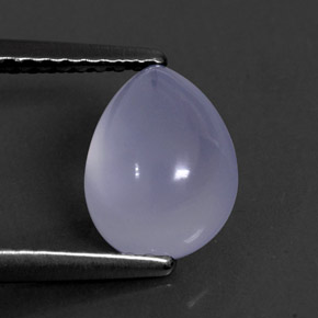 Calcedônia azul natural 1,74ct, transparente, transparente/translúcido