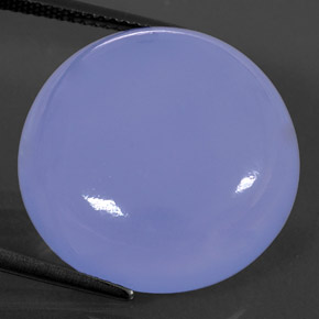 Calcedônia azul natural 25,46ct, transparente, transparente/translúcido