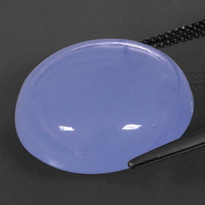 Calcedônia azul natural 25,46ct, transparente, transparente/translúcido