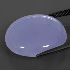 Calcedônia lavanda azul Natural 37.88ct, Transparente, Transparente/Translúcido