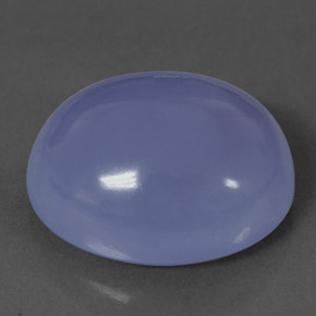 Calcedônia azul natural 20,79ct, corte oval, translúcido