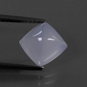 Calcedônia lavanda azul Natural 2.50ct, Quadrado, Transparente