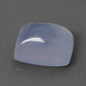 Calcedônia azul natural 1,92ct, almofada cortada, transparente
