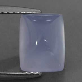 Calcedônia azul natural 1,92ct, almofada cortada, transparente