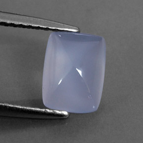 Calcedônia lavanda azul Natural 1.17ct, Almofada cortada, Transparente