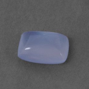 Calcedônia lavanda azul Natural 1.17ct, Almofada cortada, Transparente