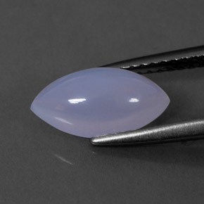 Calcedônia azul natural 1,66ct, transparente, transparente/translúcido