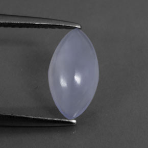 Calcedônia azul natural 1,12ct, marquise, transparente