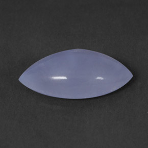 Calcedônia azul natural 1,76ct, marquise, transparente