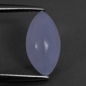 Calcedônia azul natural 1,76ct, marquise, transparente