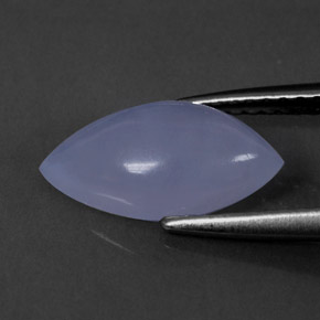 Calcedônia azul natural 1,76ct, marquise, transparente