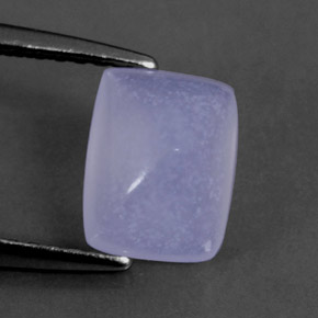Calcedônia lavanda azul Natural 1.41ct, Almofada cortada, Transparente