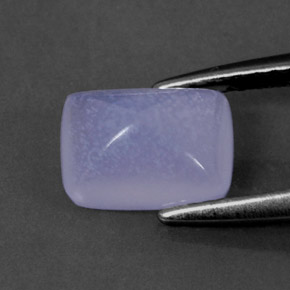 Calcedônia lavanda azul Natural 1.41ct, Almofada cortada, Transparente