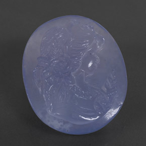 Calcedônia azul natural 27,59ct, transparente, transparente/translúcido