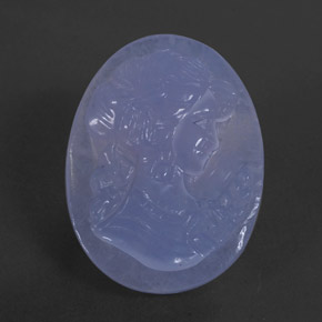 Calcedônia azul natural 24,86ct, transparente, transparente/translúcido