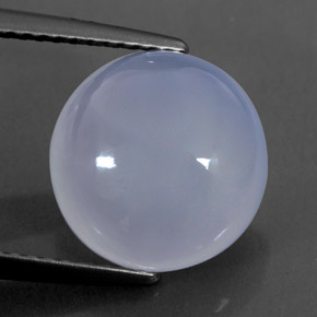 Calcedônia azul natural 4,43ct, transparente, transparente/translúcido