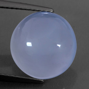 Calcedônia azul natural 5,16ct, transparente, transparente/translúcido