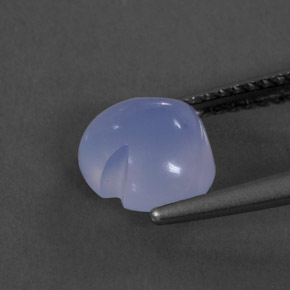 Calcedônia azul natural 1,83ct, transparente, transparente/translúcido