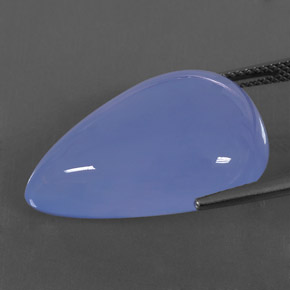 Calcedônia lavanda azul Natural 24.88ct, Transparente, Transparente/Translúcido