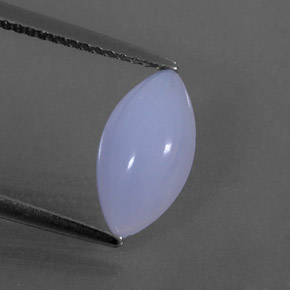 Calcedônia azul natural 1,88ct, marquise, translúcido