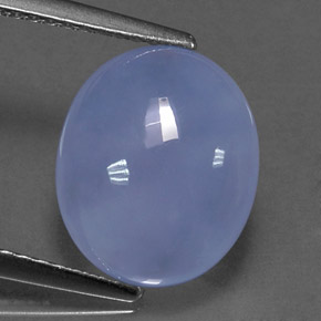 Calcedônia azul natural 4,79ct, transparente, transparente/translúcido