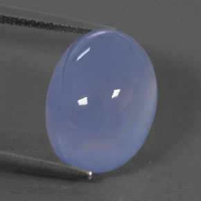 Calcedônia azul natural 9,52ct, transparente, transparente/translúcido