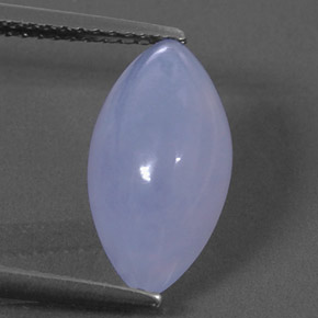 Calcedônia azul natural 3,51ct, transparente, transparente/translúcido