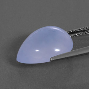 Calcedônia azul natural 7,31ct, transparente, transparente/translúcido