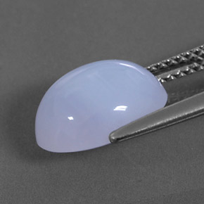 Calcedônia azul natural 3,63ct, transparente, transparente/translúcido