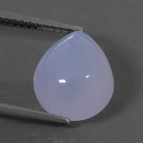 Calcedônia azul natural 4,31ct, transparente, transparente/translúcido