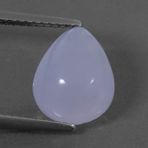 Calcedônia azul natural 3,19ct, transparente, transparente/translúcido