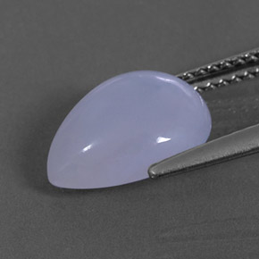 Calcedônia azul natural 3,19ct, transparente, transparente/translúcido