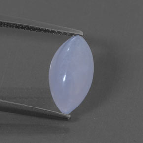 Calcedônia azul natural 1,90ct, transparente, transparente/translúcido