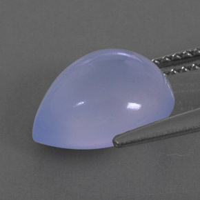 Calcedônia azul natural 3,53ct, transparente, transparente/translúcido